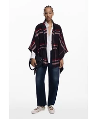 Desigual Women's Tartan poncho
