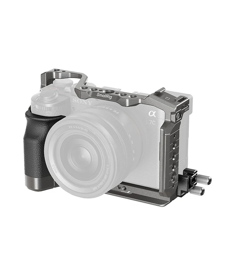 SmallRig HawkLock Quick Release Cage Kit with Silicone Handle for Sony Alpha 7C Ii/7CR, Black