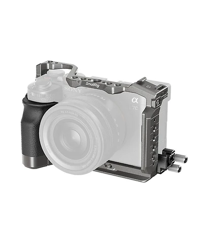 SmallRig HawkLock Quick Release Cage Kit with Silicone Handle for Sony Alpha 7C Ii/7CR, Black