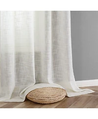 Kate Aurora 2 Pack Lux Thread Premium Woven Grommet Top Sheer Curtain Panels