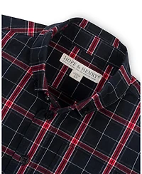 Hope & Henry Boys Organic Long Sleeve Stretch Poplin Shirt