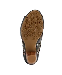 L Artiste Women s Icon Laser-Cut Leather Bootie with Ombre Edge and Zipper Closure