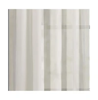 Ellis Curtain Cotton Voile 1.5" Rod Packet Tailored Curtain Panel Pair for Windows 80" x 84" Natural