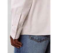 Calvin Klein Men's Melange Flannel Classic-Fit Shirt
