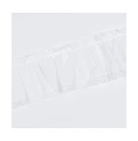 Ellis Curtain Madelyn Ruffled Victorian 1.5" Rod Pocket Valances for Windows 60" x 16" White
