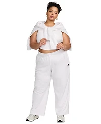 Nike Plus Sportswear Club Fleece Mid-Rise Wide-Leg Sweatpants