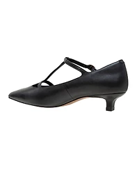 Celia | Pointed toe T-Strap Kitten Heel Pump