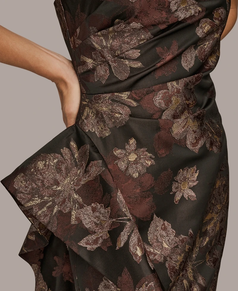 Donna Karan New York Women's Strapless Side Ruffle Dress