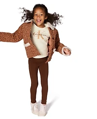 Calvin Klein Girls 4-6X 3-Piece Top, Jacket and Pants Set