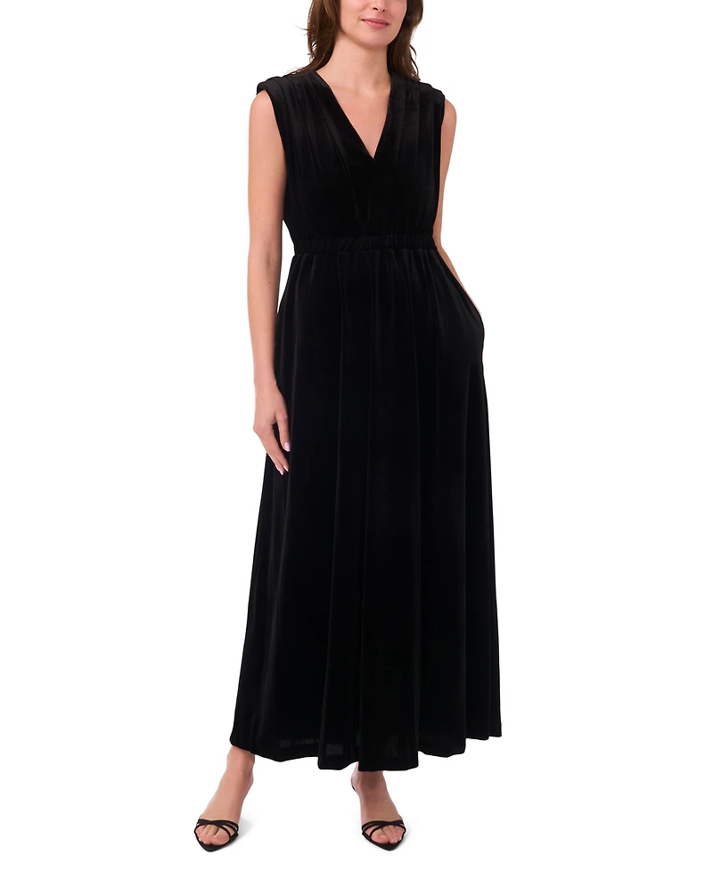 Msk Women's V-Neck Maxi Dress