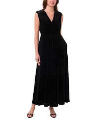 Msk Women's V-Neck Maxi Dress