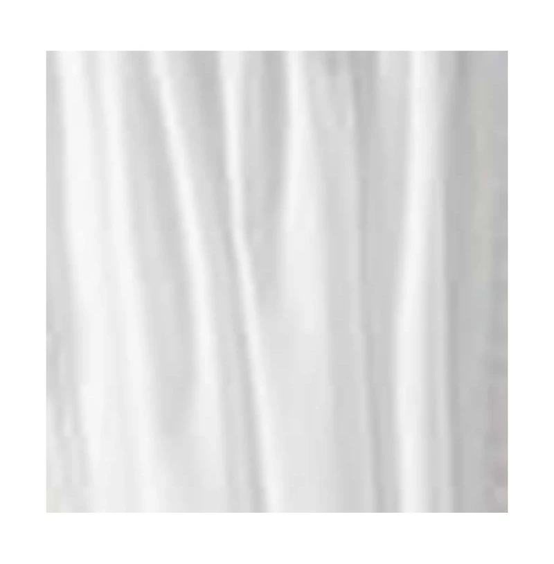 Ellis Intricate Brush Fringe Sewn on Inside Edge and Bottom 1.5" Rod Pocket Tailored Pair 80"x72" W/Ties White