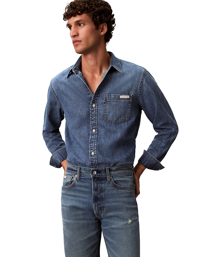 Calvin Klein Men's Standard Straight-Fit Stretch Jeans