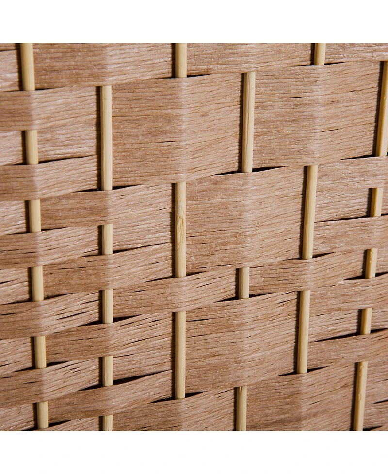 Homcom 6 Panel Resin Wicker Folding Room Divider Privacy Screen Home Office Decor