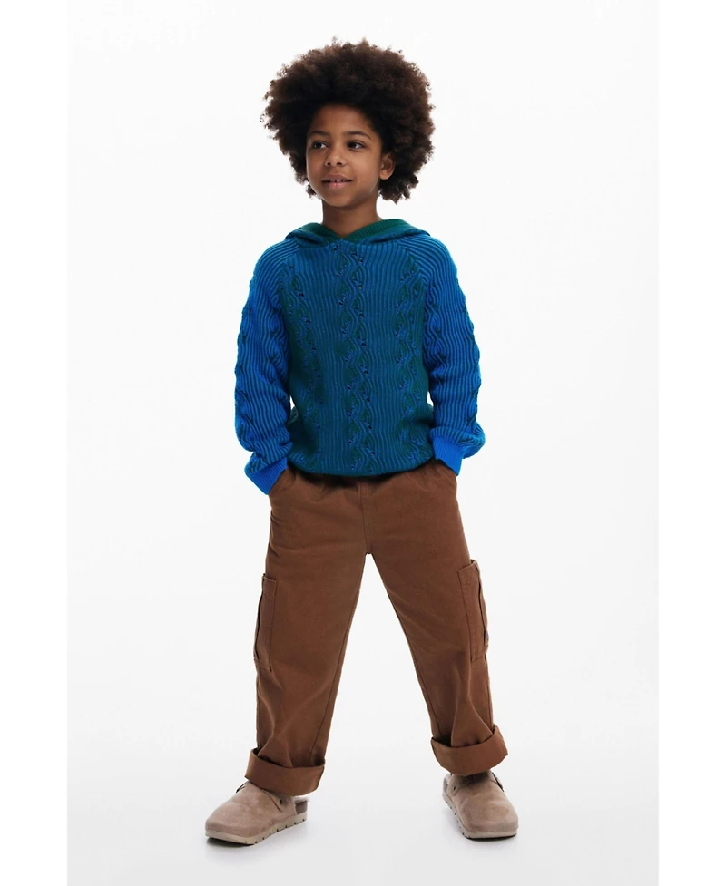 Desigual Boys's Blue hooded sweater
