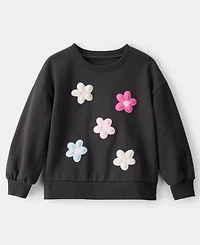 Carter's Girls Toddler 2T-5T Floral Long-Sleeve Pull-On Sweatshirt