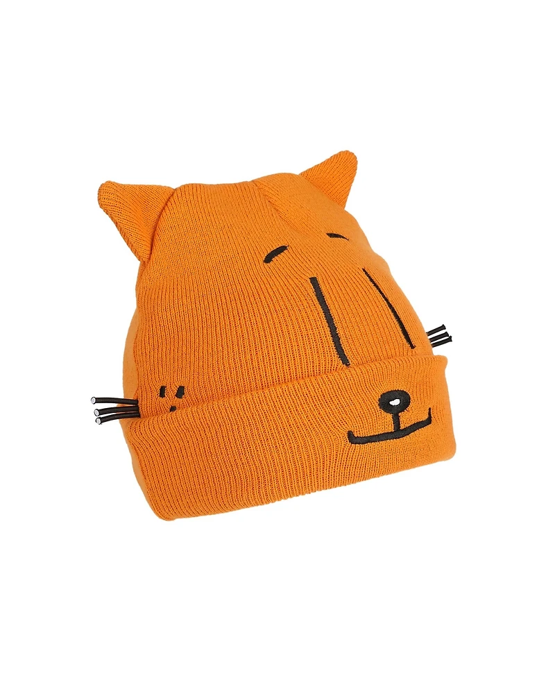 Dog Man Petey the Cat Youth Cuff Hat And Knit Gloves Cold Weather Set