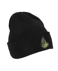 The Grinch Men's Embroidery Black Acrylic Yarn Standard Cuff Beanie