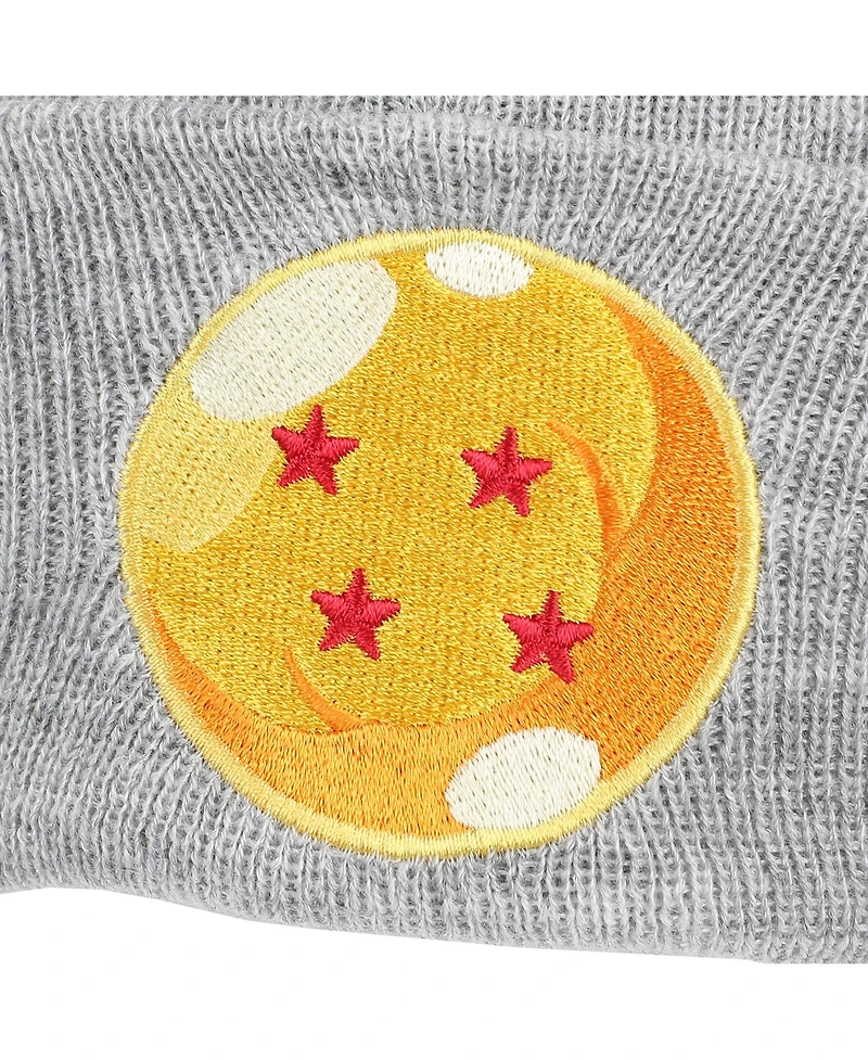 Dragon Ball Z Men's 4 Star Dragonball Heather Acrylic Knit Cuff Beanie