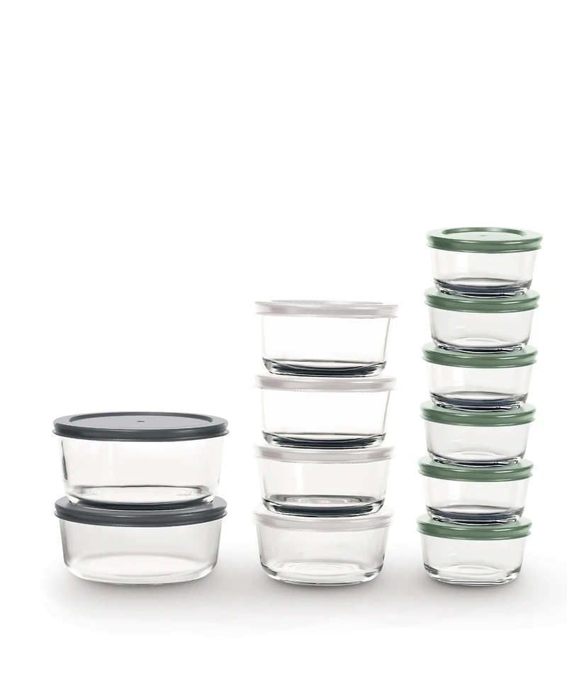 24 Pc Glass Containers