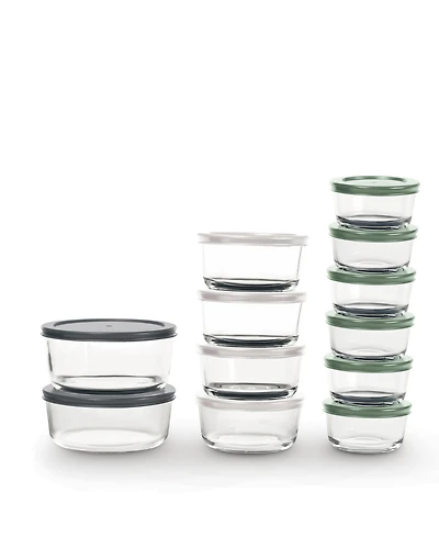 24 Pc Glass Containers