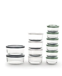 24 Pc Glass Containers