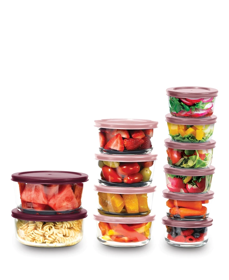 24 Pc Glass Containers