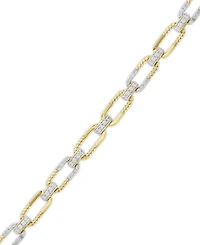 Macy's Diamond Bracelet (3/4 ct. t.w.) in 14K Yellow Gold with White Rhodium