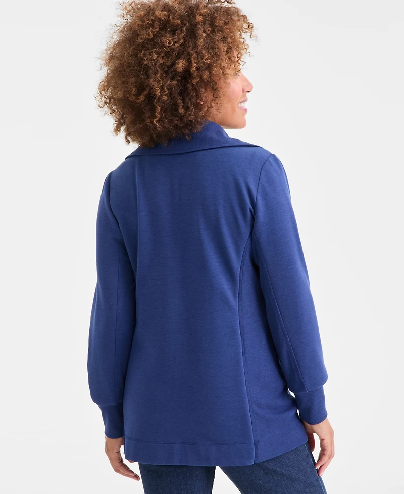 Style & Co Women's Zip-Front Fleece Tunic, Exclusively at Macy's