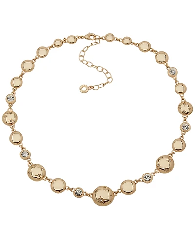 Anne Klein Glass Bezel Stone Crystal Star Necklace