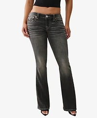 True Religion Women's Joey Flare Low Rise Flap Jeans