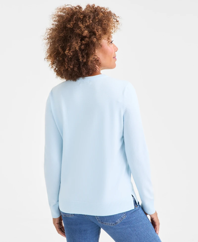 Style & Co Women's Long-Sleeve Crewneck Sweater, Created for Macy's