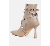 Jaunts Eyelets & Studs Harness Ankle Boots