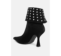 Piccini Stud Embellished Foldover Boots