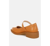 Ejeta Faux Leather Mary Jane Shoes