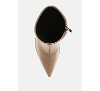 Kasuti Lycra Rhinestone Detail Ankle Boots