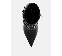 Jaunts Eyelets & Studs Harness Ankle Boots