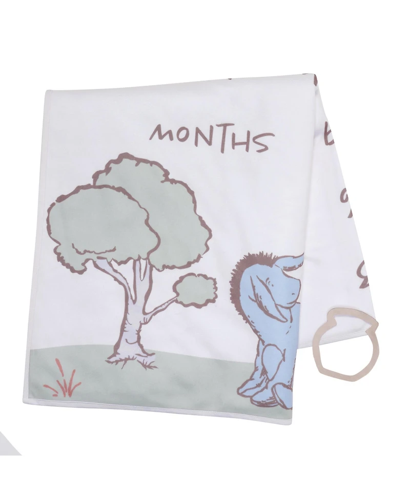 Lambs & Ivy Baby Pooh Bear and Pals Photo Opportunity Milestone Fleece Blanket