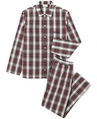 Lacoste Men's Plaid Pattern Pajama Set