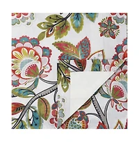 Ellis Curtain Wynette Lined 3" Rod Pocket Curtain Panel Pair with Tiebacks 100" x 84" Multicolor