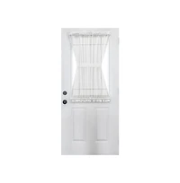 Ellis Curtain Cotton Voile 1.5" Rod Pocket Semi Sheer Door Curain Panel 40" x 72" White