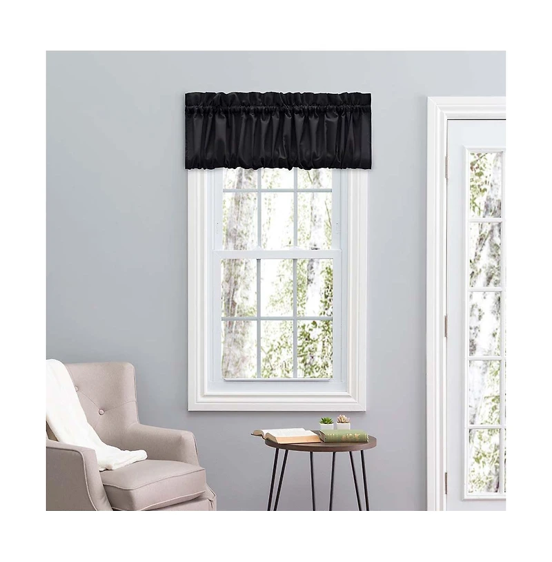 Ellis Stacey 1.5" Rod Pocket High Quality Fabric Solid Color Window Balloon Valance 60"x15