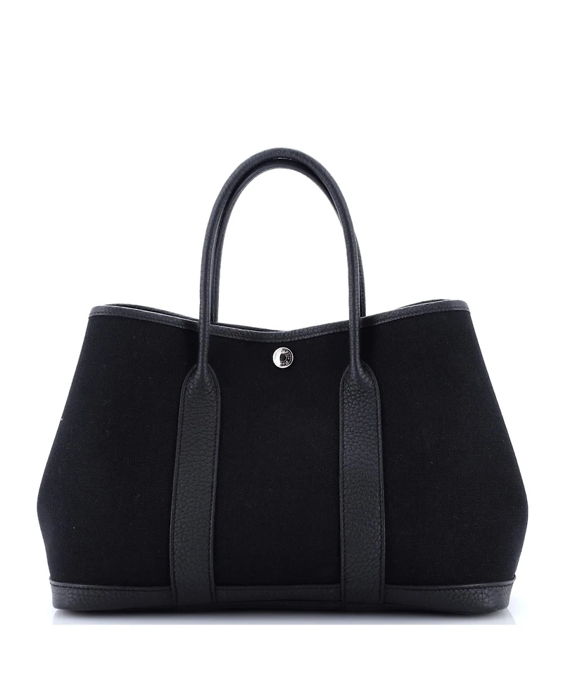 Pre-Owned Hermes 30 Garden Party Tote Toile and Leather