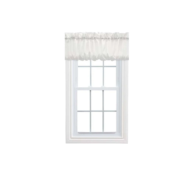 Ellis Stacey 1.5" Rod Pocket High Quality Fabric Solid Color Balloon Valance 60"x15" Ice Cream
