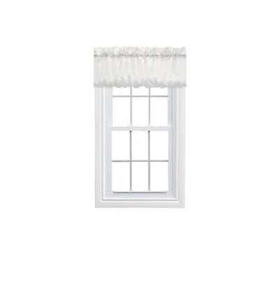 Ellis Stacey 1.5" Rod Pocket High Quality Fabric Solid Color Balloon Valance 60"x15" Ice Cream