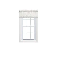 Ellis Stacey 1.5" Rod Pocket High Quality Fabric Solid Color Balloon Valance 60"x15" Ice Cream