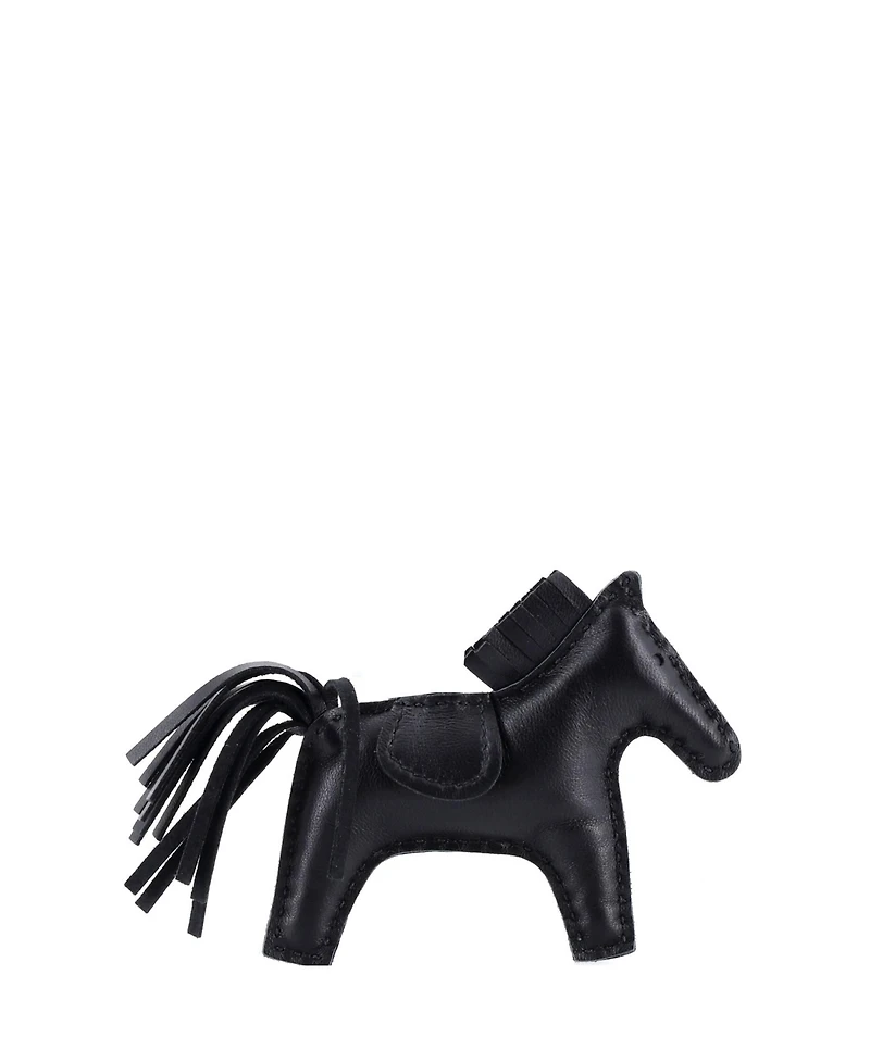 Pre-Owned Hermes Pm So Black GriGri Rodeo Bag Charm Leather