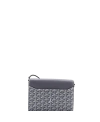 Pre-Owned Goyard Chypre Wallet on Strap Coated Canvas with Leather