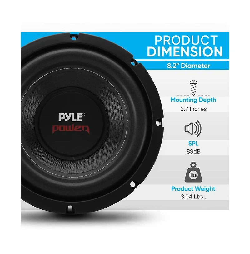 8'' 800 Watt Dual Voice Coil Subwoofer, 4 Ohm