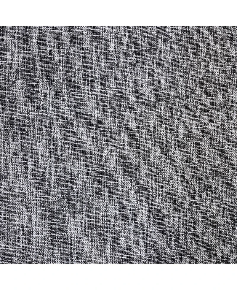 Thermaplus 100% Polyester Duo Reversible Tone Textured Blackout Grommet Curtain Panel 52" x 95" Black to Light Grey
